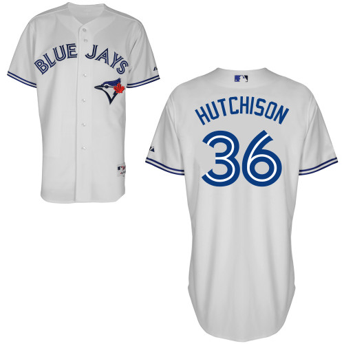 Drew Hutchison #36 MLB Jersey-Toronto Blue Jays Men's Authentic Home White Cool Base Baseball Jersey